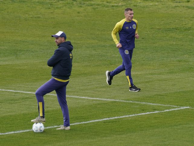 Además de jugar, Marco Ruben se entrena y lo hace con el profesionalismo de siempre.