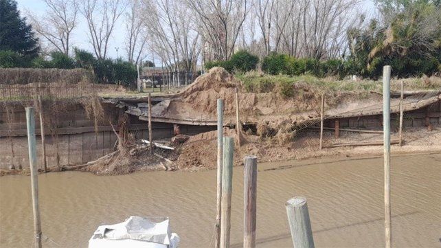 Parte del espigón Maciel se derrumbó en septiembre de 2024.