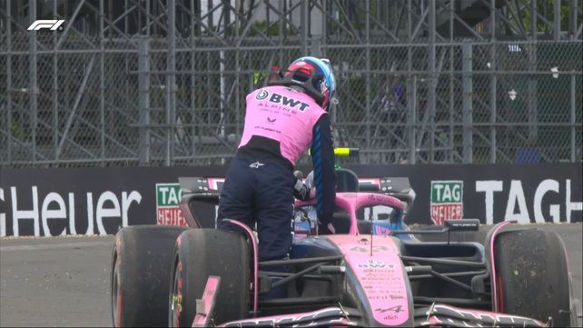Franco Colapinto debió dejar estacionado el Alpine luego del trompo que le impidió seguir en la Q1 en Silverstone
