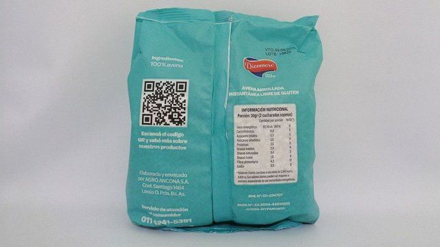 La Assal emitió un alerta alimentaria para la avena instantánea Dicomeré Sin Gluten