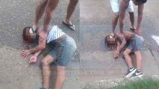 Las imágenes del ladrón reducido se viralizaron rápidamente.