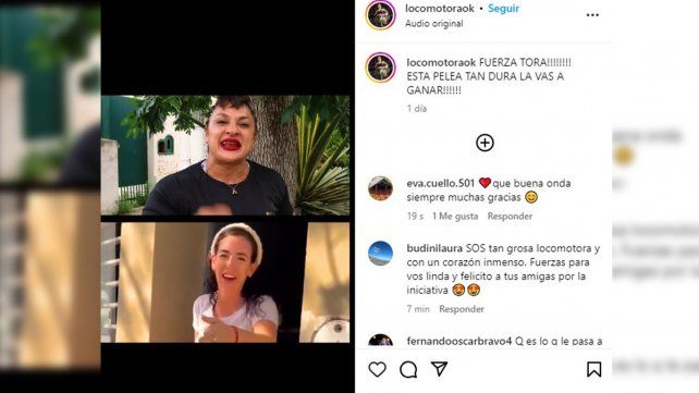La boxeadora Locomotora Oliveras dio un mensaje de apoyo a una paranaense que lucha contra el cáncer.