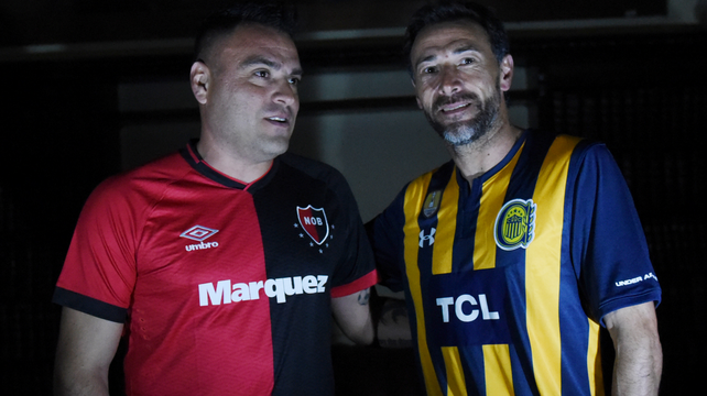  Duscher y el Kily González, técnicos de las reservas Newell's y Central, en una producción por el clásico de 2019.
