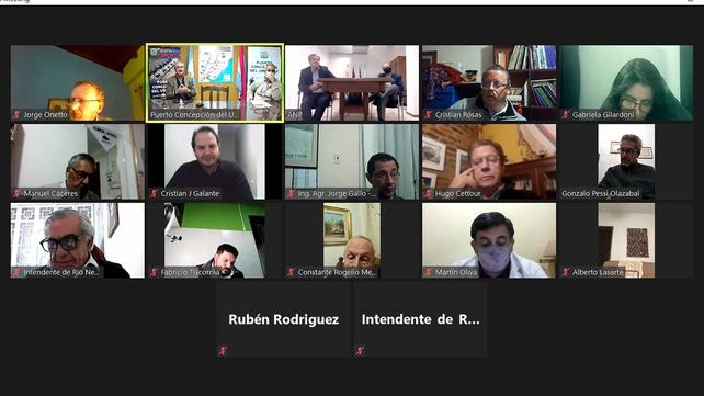 Del encuentro virtual participaron los puertos de la región de la costa del Uruguay.