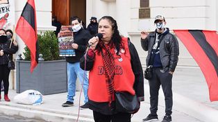 Agmer Paraná. Susana Cogno reiteró que no están dadas las condiciones para volver a clases presenciales. Vacunas, Coronavirus y paritarias&nbsp;Foto: La Lucha en la Calle&nbsp;