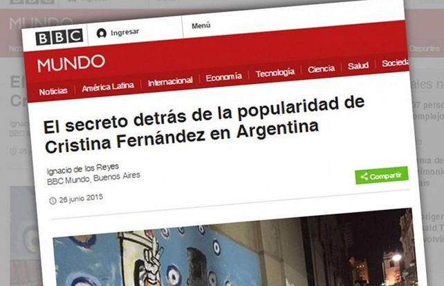 La BBC analiza el fenómeno Cristina