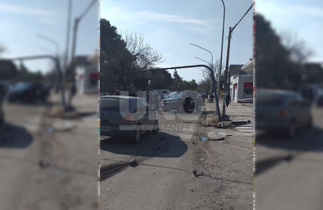 Accidente.El impacto ocurrió en Av. Freyre y Mendoza