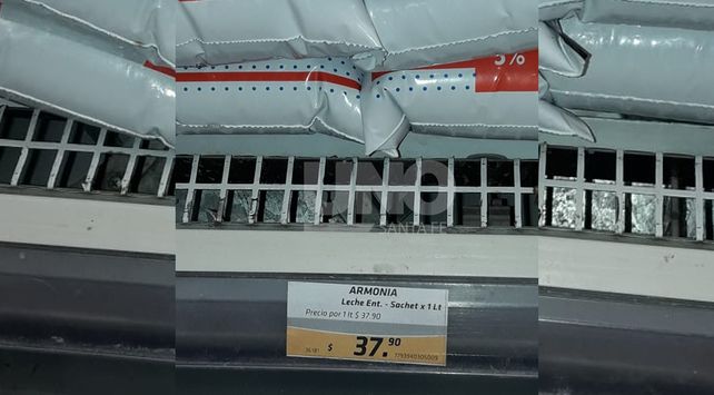 Precio actual de la leche en góndola.&nbsp;