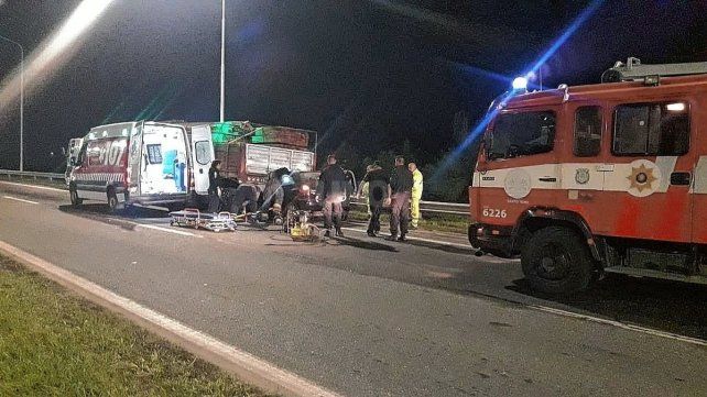 Violento choque en la autopista Rosario - Santa Fe.
