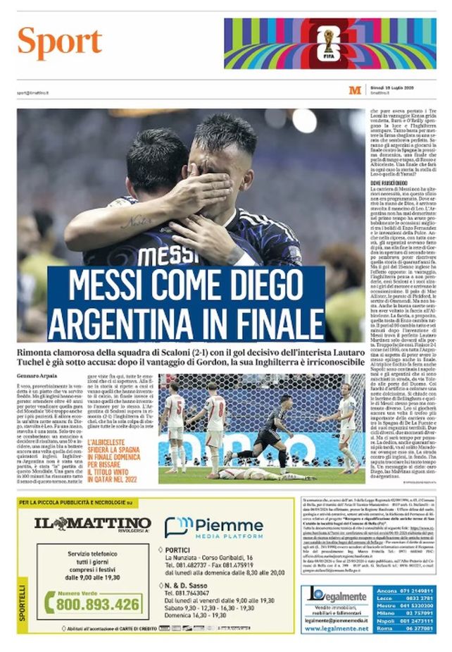 Triunfo de Argentina: las portadas de los principales diarios del mundo