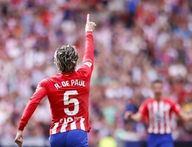 Pecho y derechazo al ángulo: un golazo de De Paul le dio la victoria al Atlético de Madrid