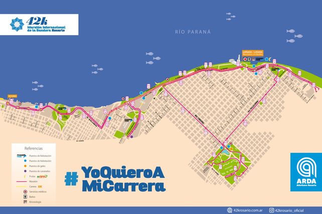 Así será el recorrido de la Maratón de Rosario.