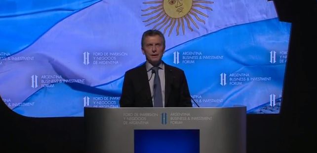 Macri en el Foro de Inversión y Negocios de la Argentina.