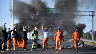 Conflicto. Los trabajadores portuarios quisieron entrar a trabajar pero no pudieron.