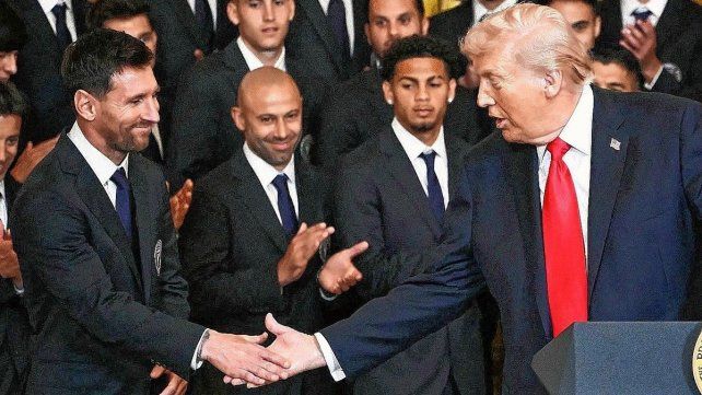 Lionel Messi entró junto a Donald Trump en la Casa Blanca