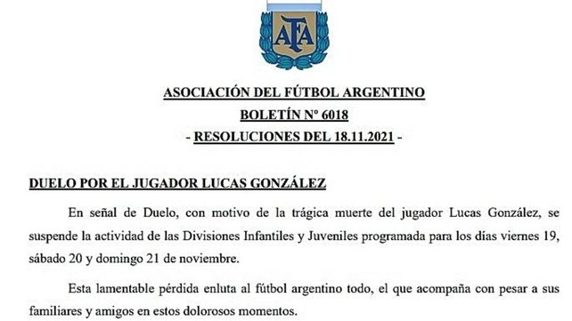 Los que se adhirieron al hecho fueron los de Infanto Juvenil AFA