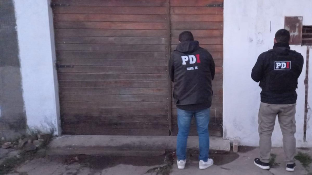 Uno de los domicilios allanados por la PDI en el marco de una causa por amenazas extorsivas.