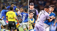 Escandalosa final en Brasil: Cruzeiro-Atlético Mineiro terminó con patadas, corridas y piñas