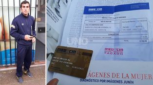 Se encadenó en la obra social porque le niegan la cobertura a su beba