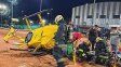 Cayó un helicóptero sobre una canchas de tenis en Buenos Aires