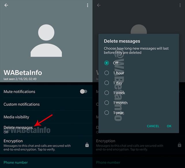 En WhatsApp ahora los mensajes se pueden autodestruir