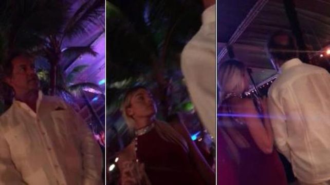 Las imágenes de Scioli en Punta Cana fueron difundidas a través de las redes sociales.