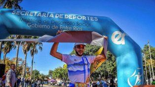 El seguiense Juan Cruz Bustos ganó el Duatlón Rural de Viale.