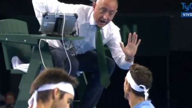 La broma de Del Potro que desató el enojo del árbitro La broma de Del Potro que desató el enojo del árbitro