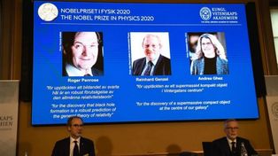 Roger Penrose, Reinhard Genzel y Andrea Ghez ganan el Nobel de Física 