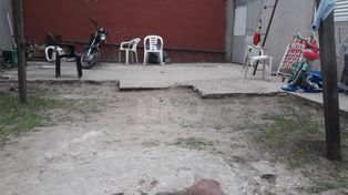 El patio de la casa de barrio Scarafía en dónde sucedió la masacre.