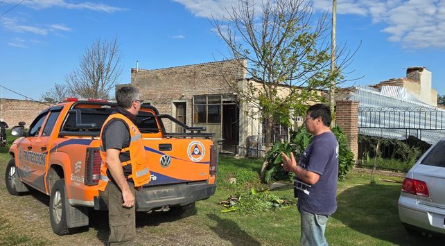 Cuadrillas de la provincia trabajaron en zonas afectadas por la tormenta.&nbsp;