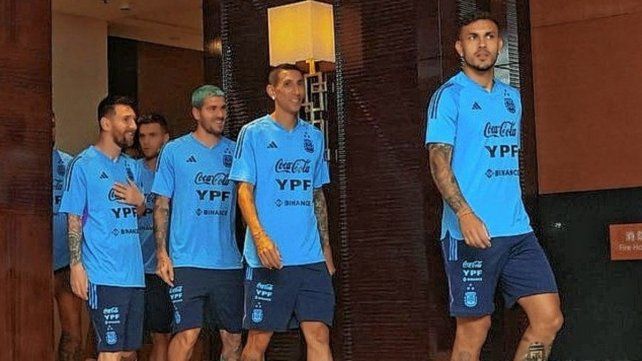 La Selección Argentina realizó el primer entrenamiento en Beijing.