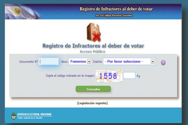 Ya está habilitado el registro de infractores de las PASO