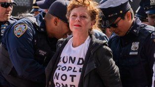 Susan Sarandon arrestada por protestar contra Netanyahu