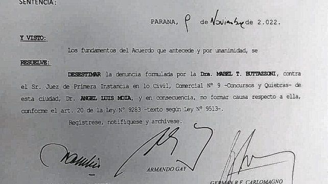 Minimizan la denuncia contra el juez comercial Angel Moia