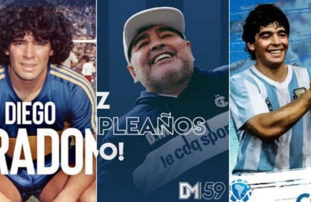 El mundo del deporte saludó a Diego Maradona por sus 60 años. 