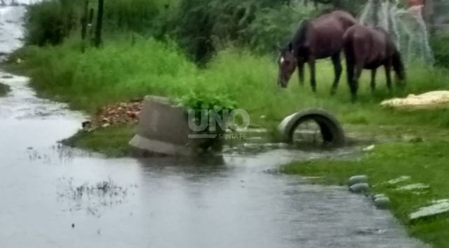 Alto Verde anegada por las lluvia.