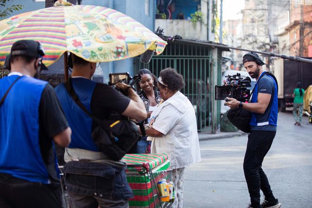 Una escena del rodaje de la serie en la ciudad de San Pablo.