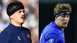 Oscar Jegou y Hugo Auradou, los rugbiers franceses acusados.