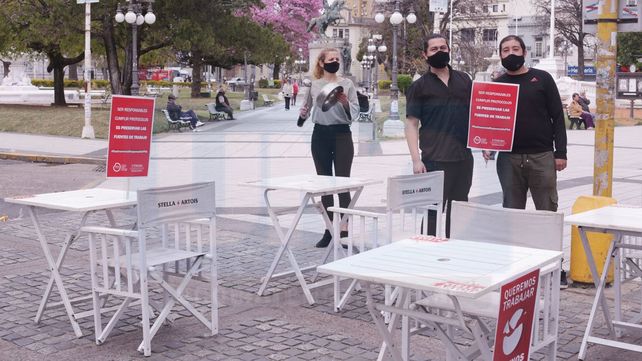 Protesta de gastronómicos y hoteleros en Paraná&nbsp;
