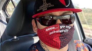 Chino Maidana se hizo un tapabocas con los colores de Colón