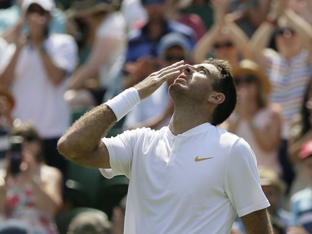 Del Potro se metió a paso firme en los octavos de final de Wimbledon