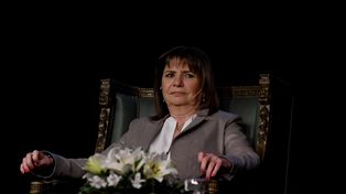 La precandidata presidencial Patricia Bullrich disertó en la Exposición Rural de Palermo.