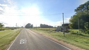 La zona donde estuvo sola y desamparada la menor de 14 años obligada a bajar del colectivo. Fue el lunes por la noche en plena Ruta 1. Imagen ilustrativa: Google Street View.