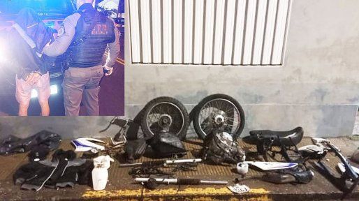 Paraná: recuperaron moto robada totalmente desguazada