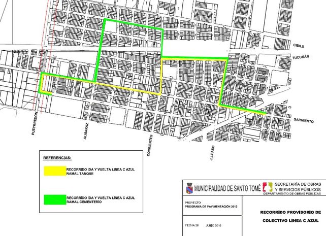 Santo Tomé: cortes de tránsito y desvíos en colectivos por obras de pavimentación