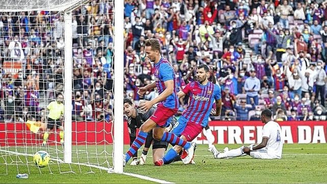 Barcelona perdió ante Real Madrid 2-1 y Sergio Agüero marcó un gol.