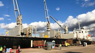 El puerto de Concepción del Uruguay continúa en plena actividad.