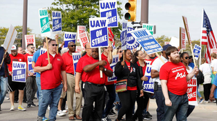 Una huelga de los trabajadores de la UAW estadounidense.&nbsp;