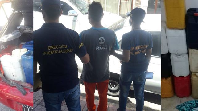 Detuvieron a un Municipal robando combustible en bidones